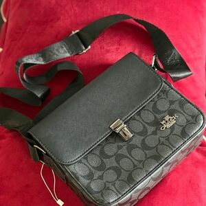 Coach Black and Gray Crossbody Bag